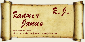 Radmir Janus vizit kartica
